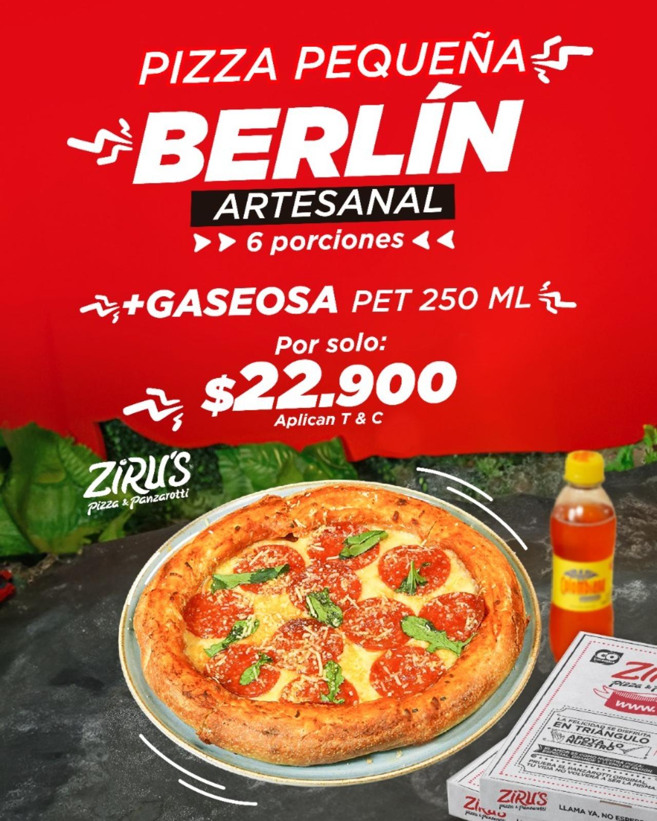 PIZZA BERLIN  ARTESANAL PEQ + GASEOSA PET 250_1